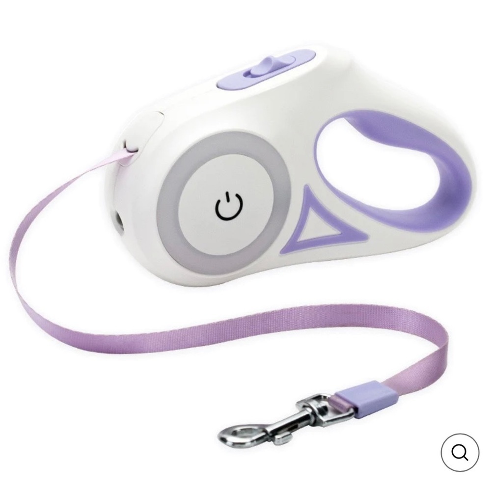 Streamer Led Lights Dog Leash Automatic Extending Nylon Leash Leads​